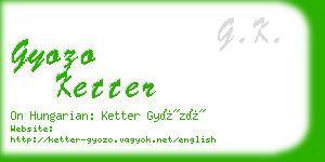 gyozo ketter business card